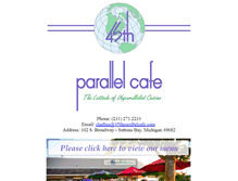 Tablet Screenshot of 45thparallelcafe.com